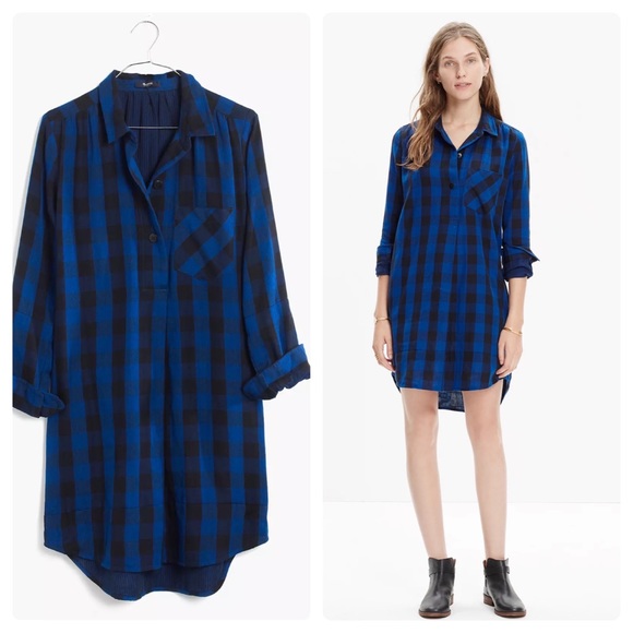MADEWELL Latitude Shirtdress in Buffalo Check Plaid - Picture 2 of 10